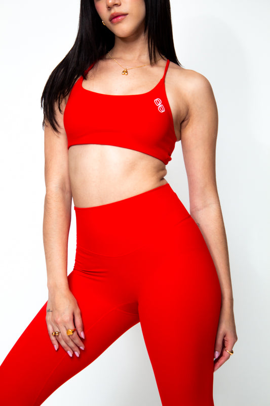 Red Top & Leggings Set